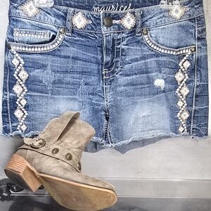 Maurices Stretch Denim Shorts 7/8